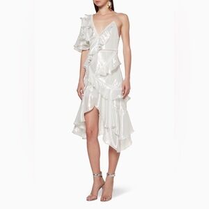 Acler Silver Silk Navarra Dress